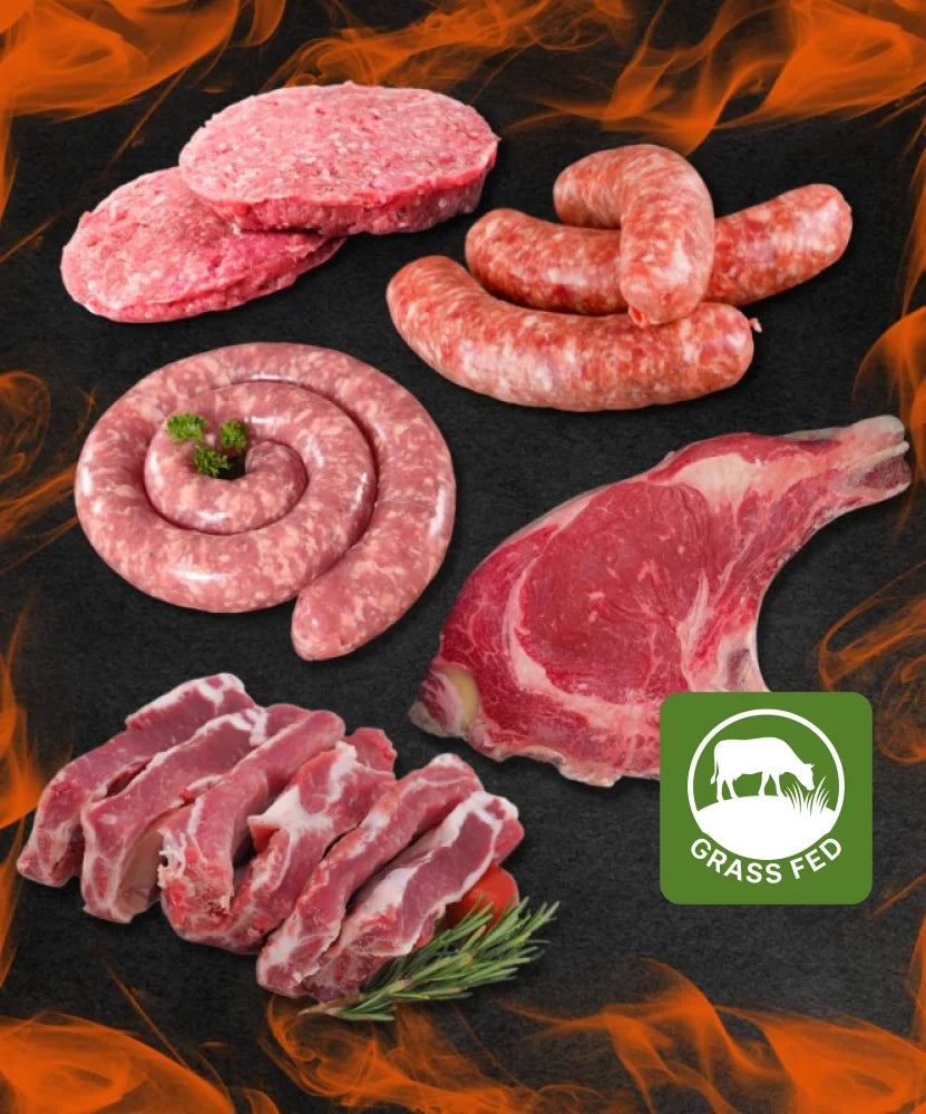 BBQ BOX 6 PERSONE (misto manzo - suino) Grassfed - CORTE PREZIOSA