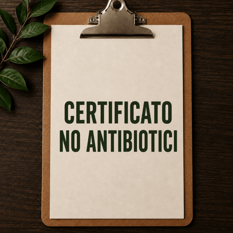 CERTIFICAZIONE NO ANTIBIOTICI - CORTE PREZIOSA