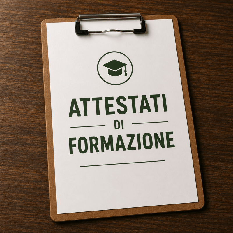 ATTESTATI DI FORMAZIONE - CORTE PREZIOSA