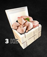 Due Box pollo 3 Kg - 1 Kg Cosce, 1 Kg di Petto e 1 Kg di Ali - CORTE PREZIOSA