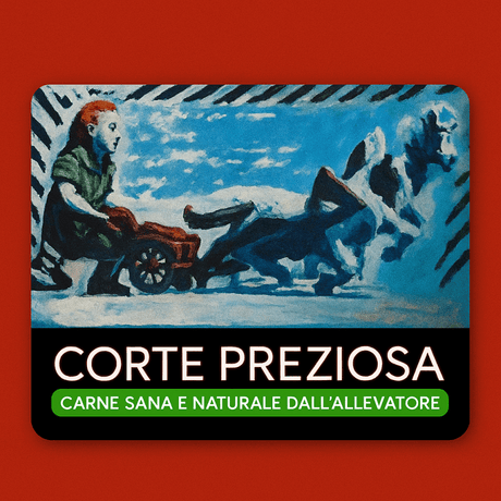 Corte Preziosa Buono Regalo raffigurato con disegno artistico, simbolo della carne sana e naturale.