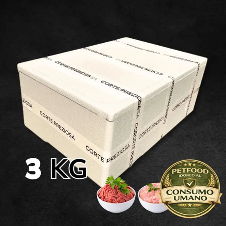 Box 3 Kg Misto - 1 Kg manzo, 1 Kg pollo e 1 Kg suino - Macinato - CORTE PREZIOSA
