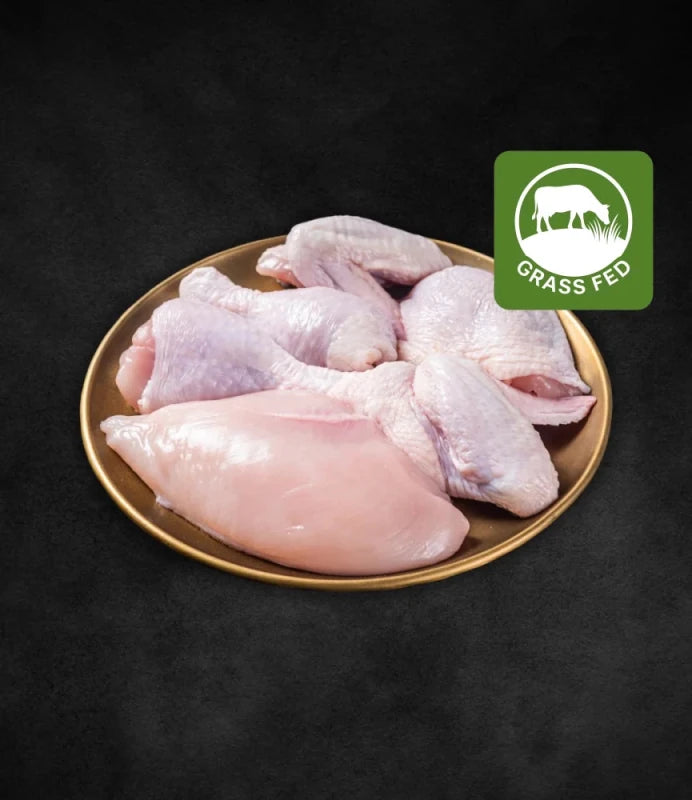 Box pollo 3 Kg - 1 Kg Cosce, 1 Kg di Petto e 1 Kg di Ali - CORTE PREZIOSA